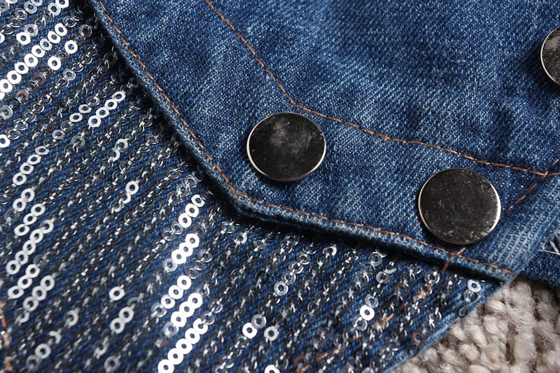Korean All Matching Sleeveless Denim Waistcoat Vest Waistcoat Women Spring Autumn Short Outer Wear Cardigan Vest Cardigan