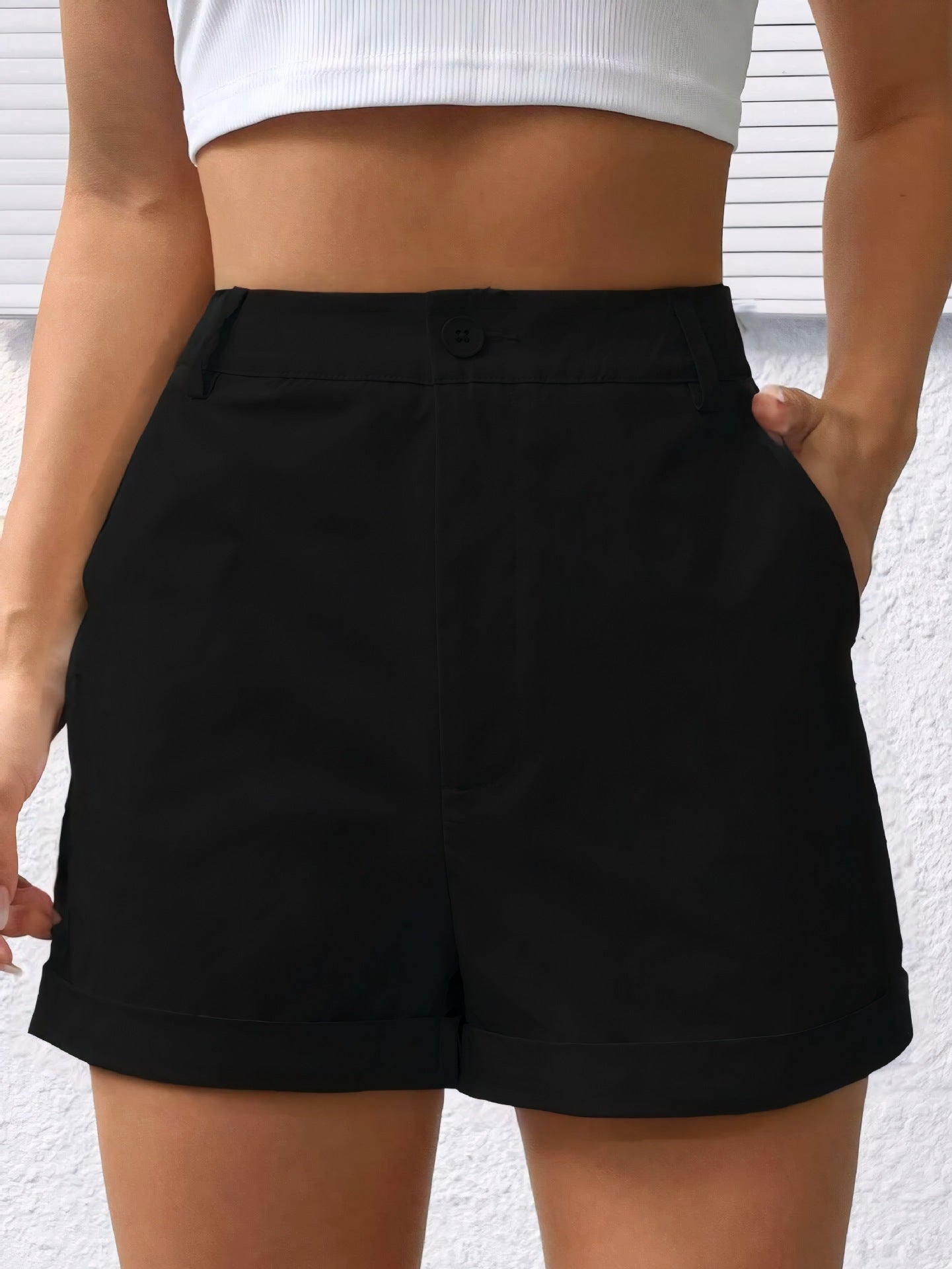 Summer Women Casual Loose Solid Color Shorts Fresh All Match Casual Soft Comfortable Fabric Transparent