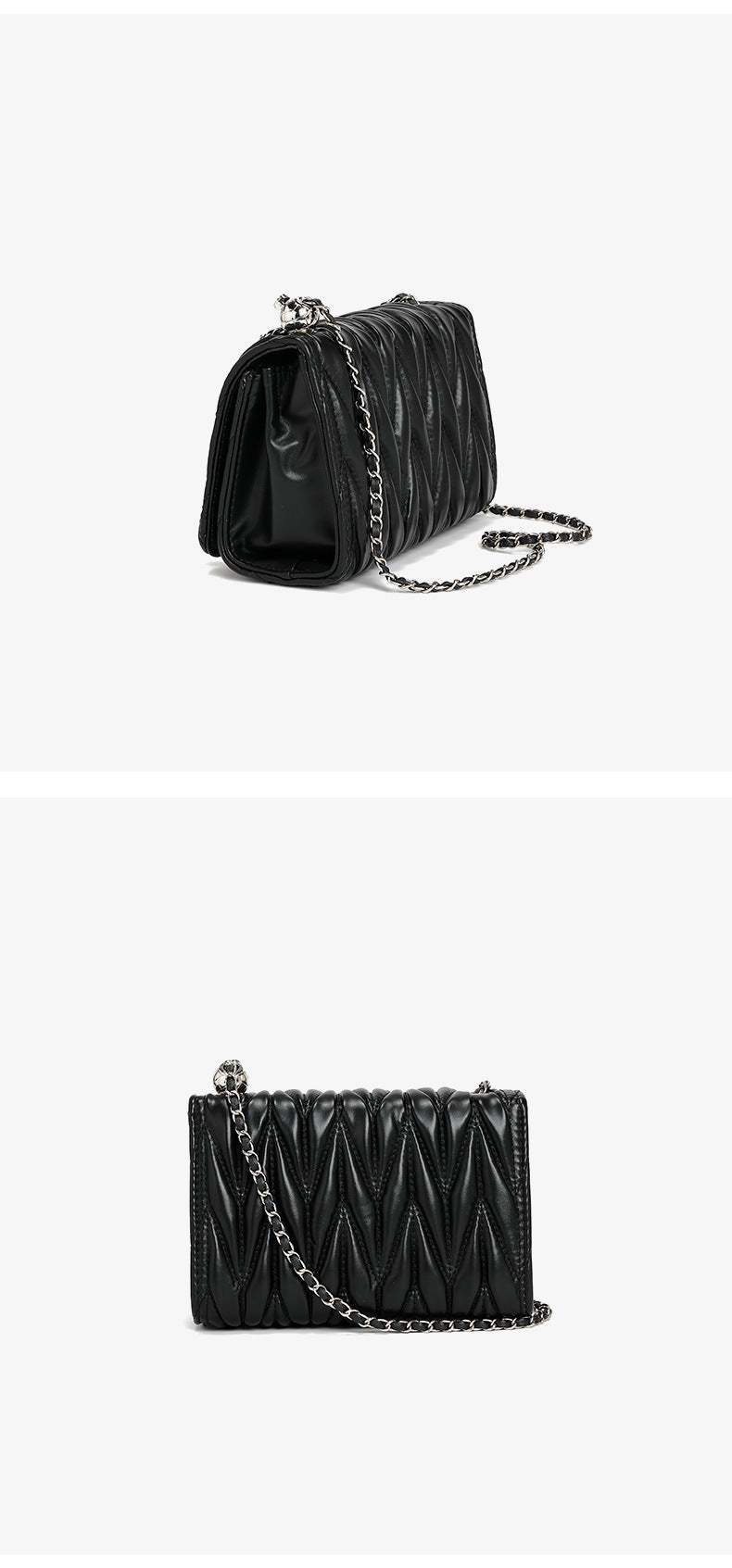 Bag Women Winter Pleated Chain Small Golden Balls Crossbody Bag