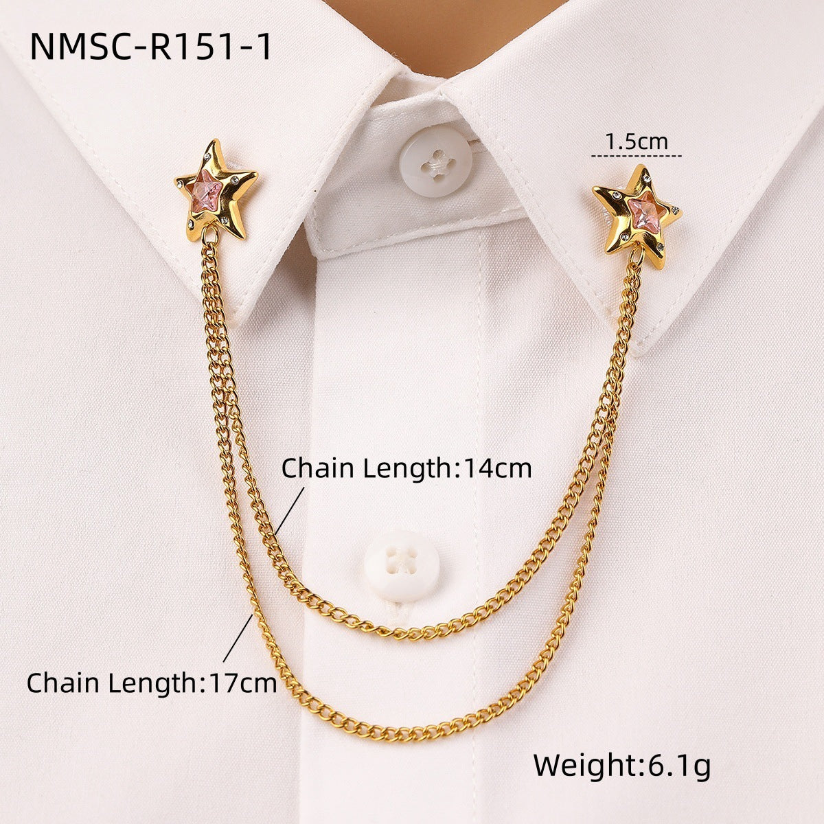 Five Pointed Star Collar Pin