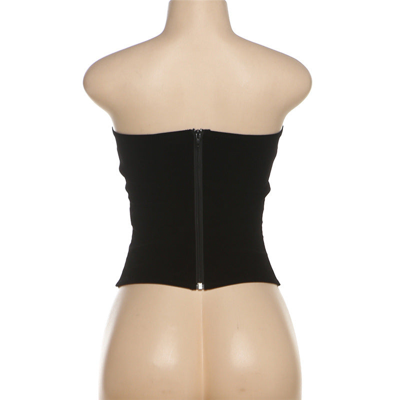 Winter Women clothing Trend Sexy Personality All Matching Slim Fit Backless Vest