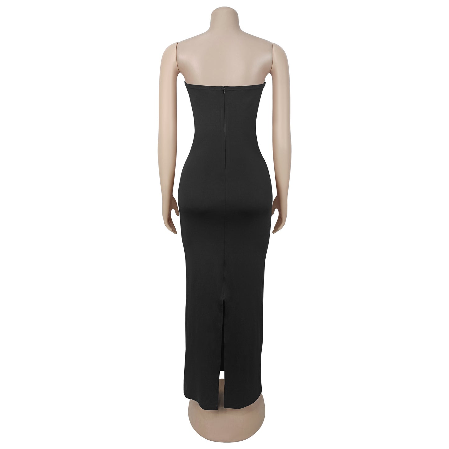 Women Wear Sexy Tube Top High End Drilling Backless Dress