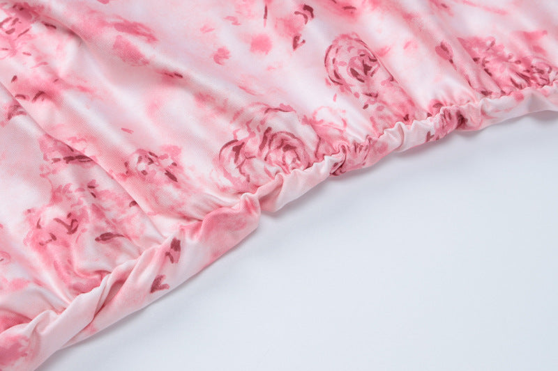 Summer Women Clothing Sexy Spaghetti Strap Floral Print Maxi Dress Slim Sheath Dress