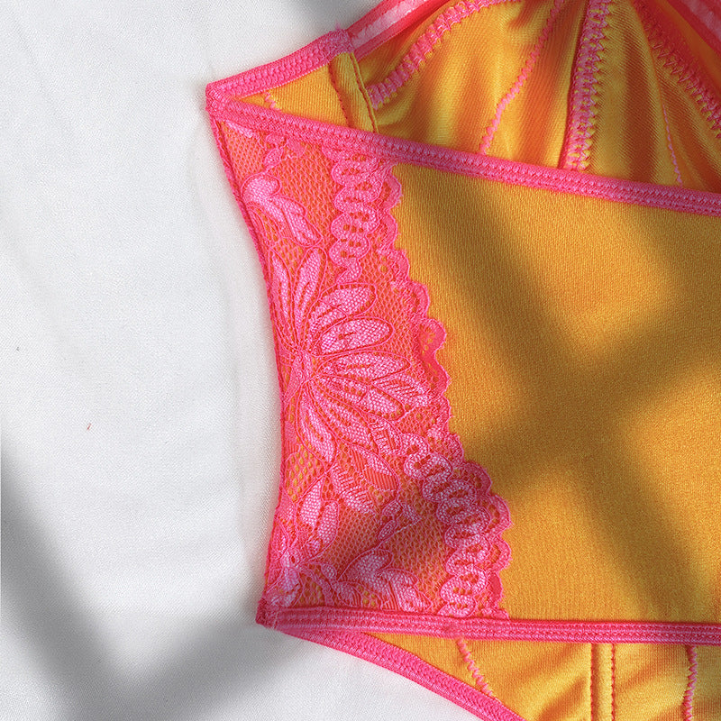 Pink Boning Corset Bra Sexy Top Steel Ring Boning Corset Tube Top Vest