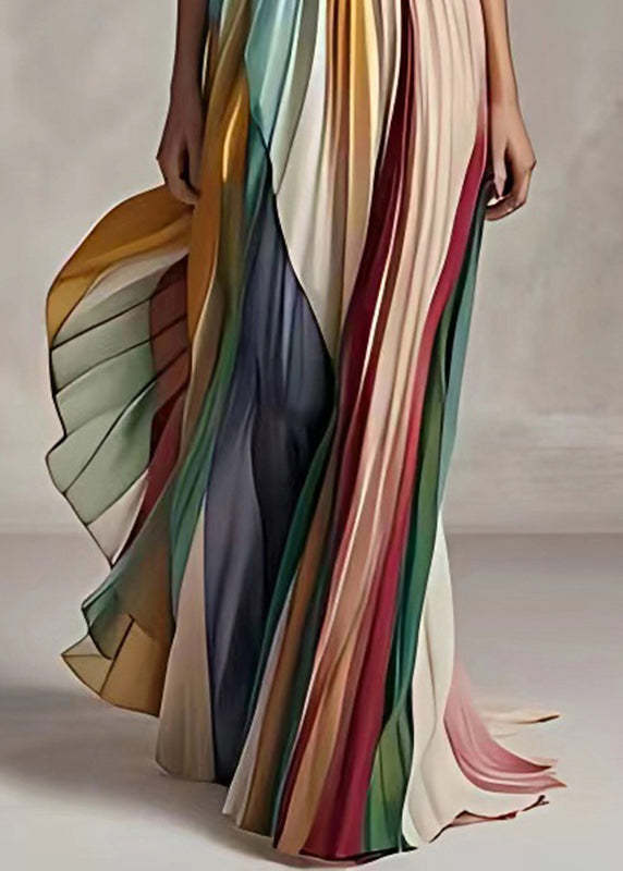 Sexy Tube Top Printed Color Dress