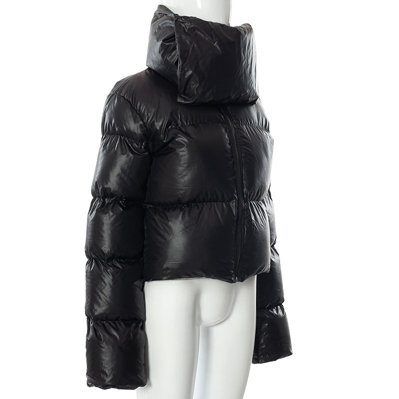 Women Wear Winter Thick Snap on Scarf Coat Warm Keeping Cotton Clothing Bread Coat