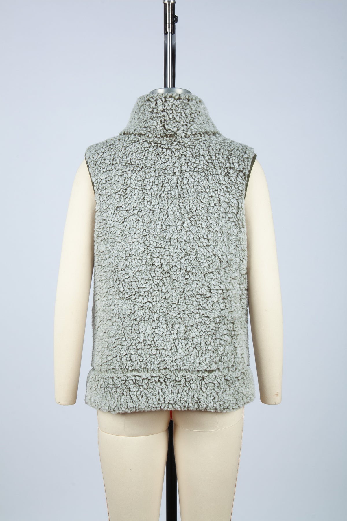 Casual Women Autumn Clothing round Neck Long Sleeve Zipper Non Ironing Fade Treatment Bubble Velvet Vest Jacket