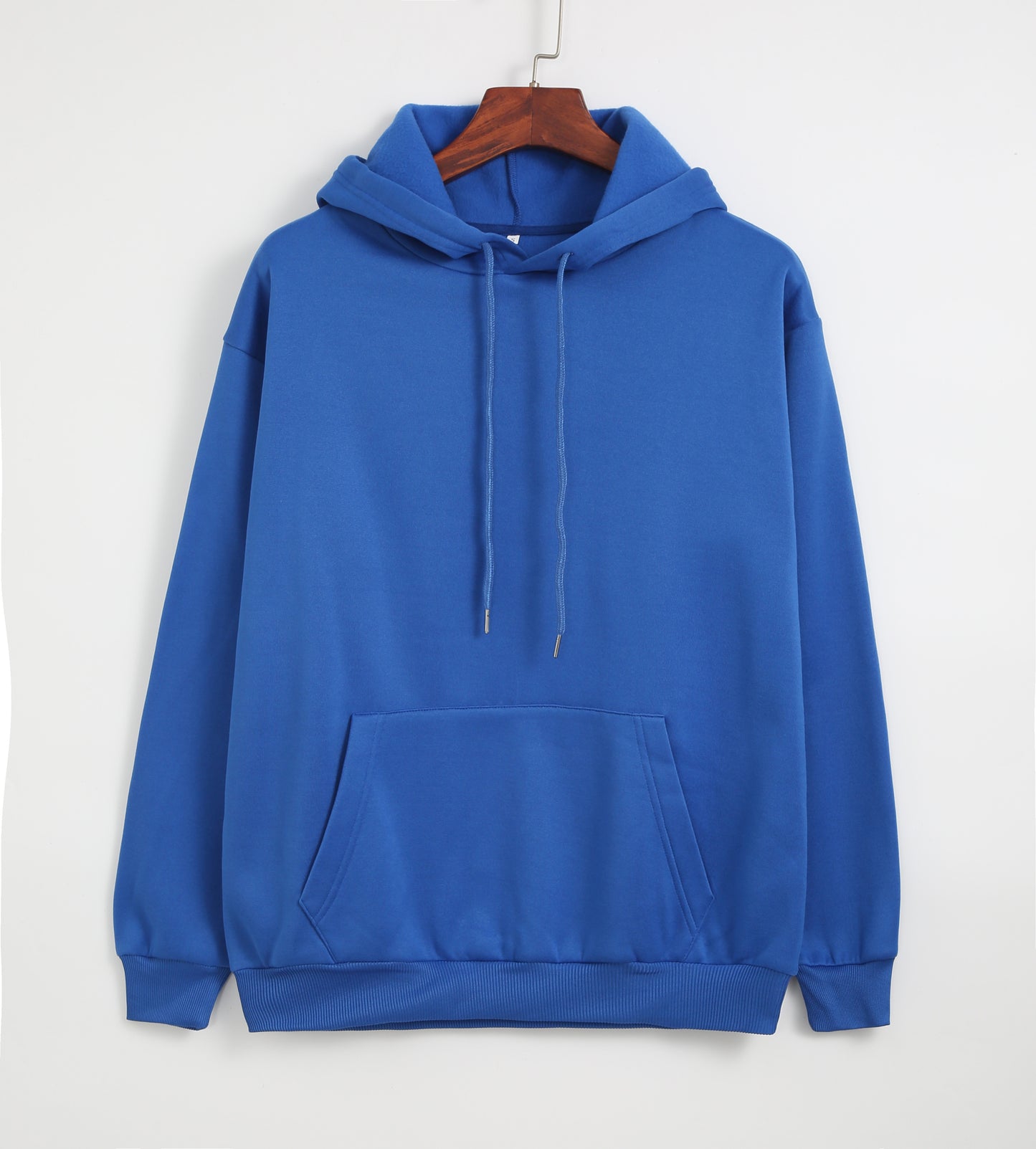 Spring Autumn Thickened Fleece Lined Solid Color Women Hooded Sports Thin Section Loose Trendy Women Hoodie