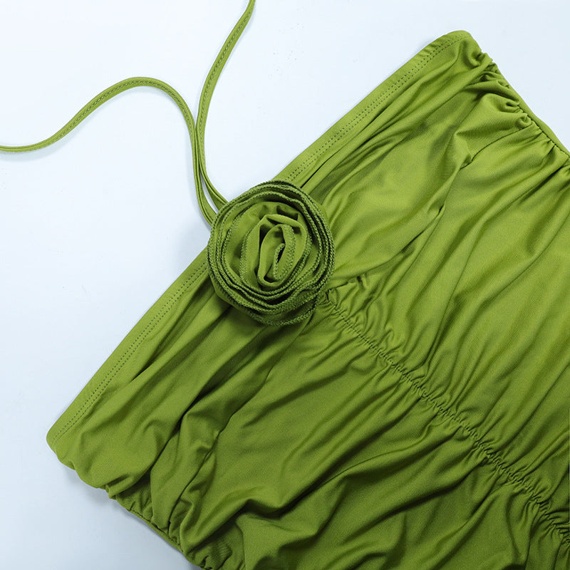 Spring Summer Women Sexy Strap Backless Maxi Dress