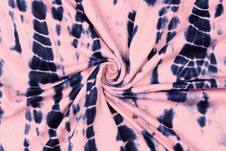New Tie Dyed Printed Hoodie Women Long Sleeve Top