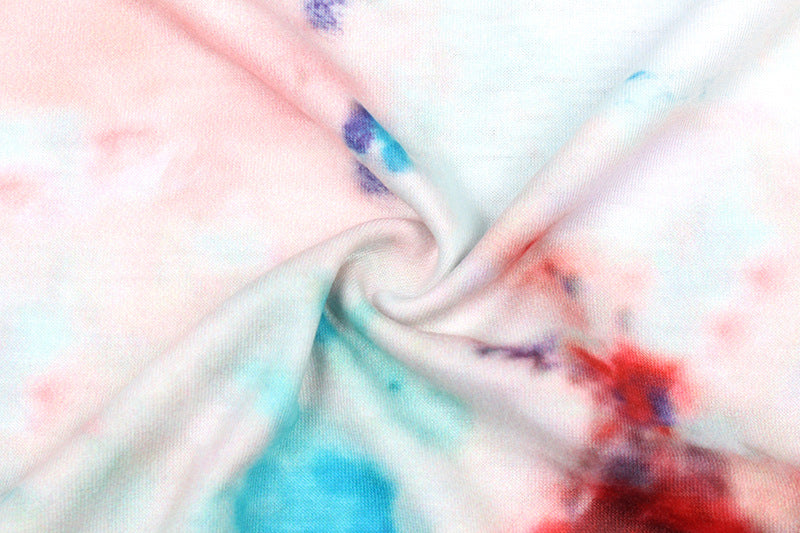Spring And Summer Tie Dye Women Printed Long Sleeve Casual Suit