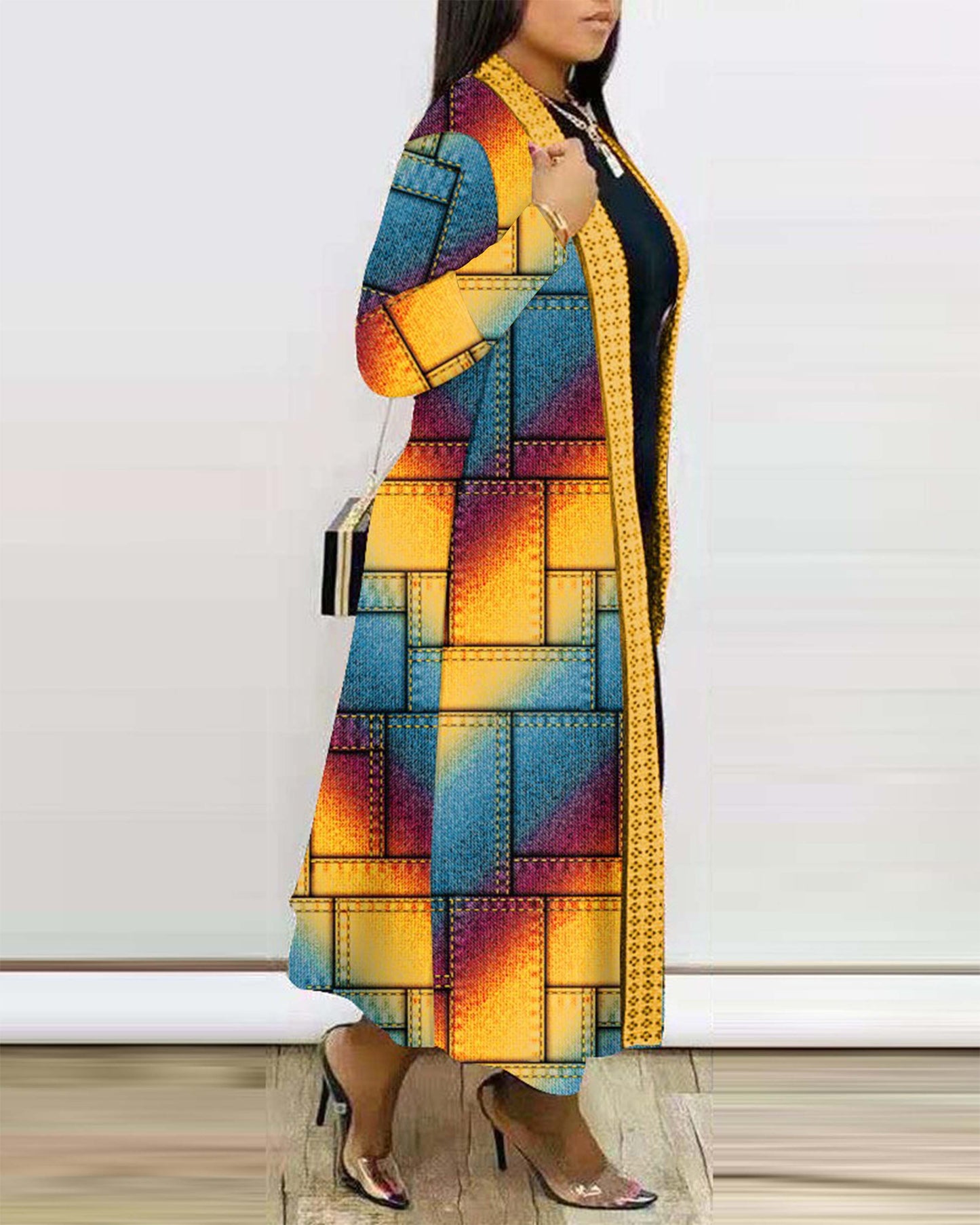 Women Autumn Long Sleeve Printed Cardigan Shawl