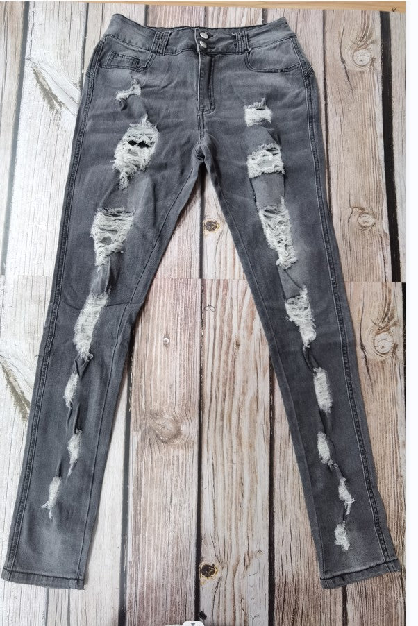 Ladies Jeans Ripped Slimming Stretch Jeans Pants Women Pants