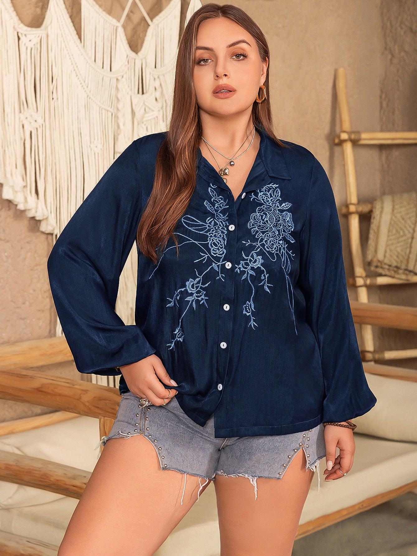 Loose Women V neck Women Shirt