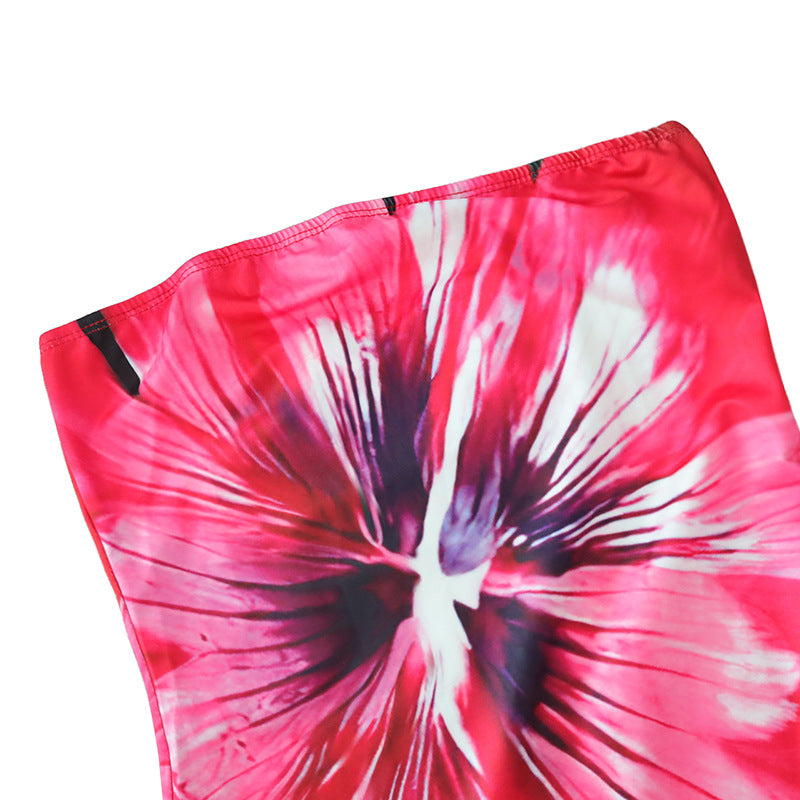 Summer Fashionable Elegant Sexy Bandeau Slim Fit Long Holiday Dress