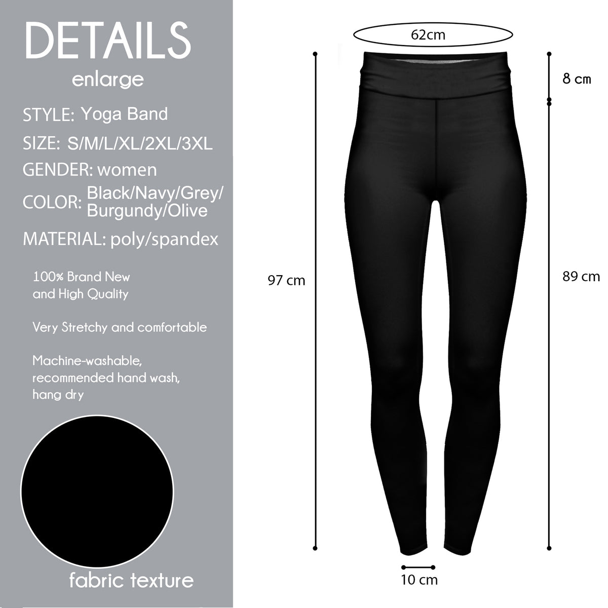 New Solid Color Tight Cycling Pants Women High Waist Stretch Leggings