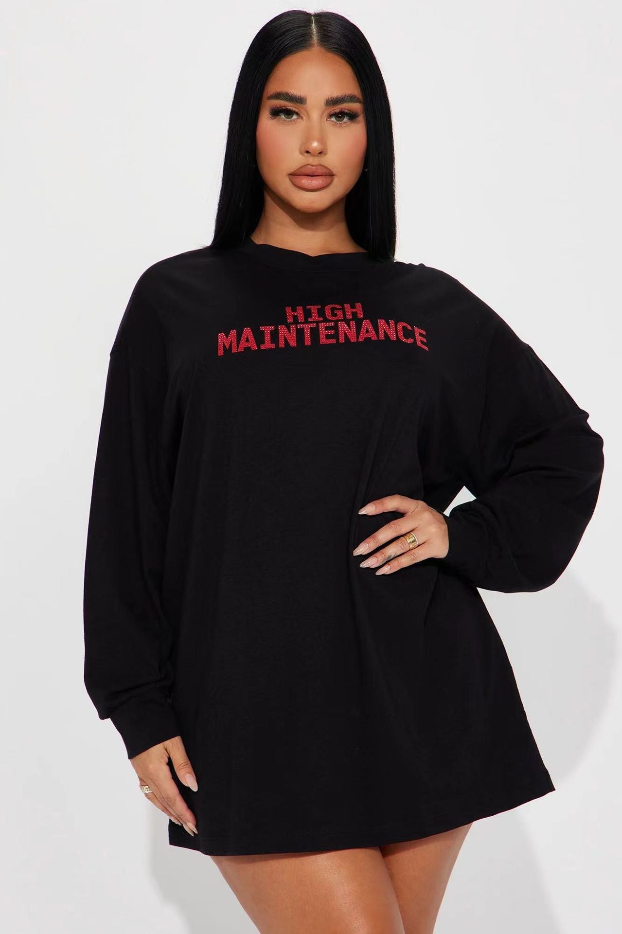 Women Clothing Casual Long Sleeve Printed T shirt Women Clothing
