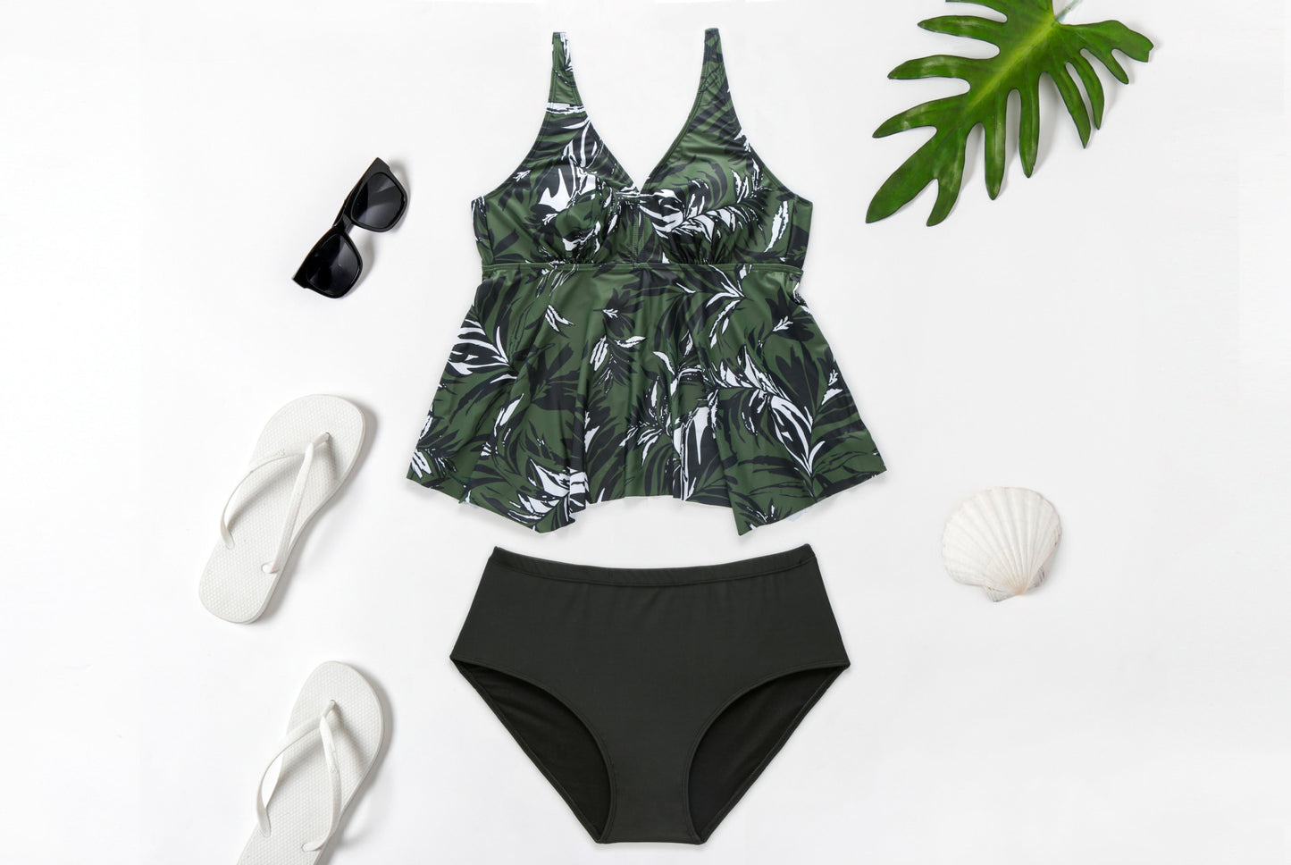 Plus Size New Split Swimsuit plus-Sized plus-Sized Size Bikini Woman Swimsuit Tankini
