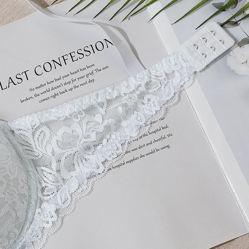 Thin Cotton Cup Lace Bra Adjustable Comfortable Breast Holding Women Underwear