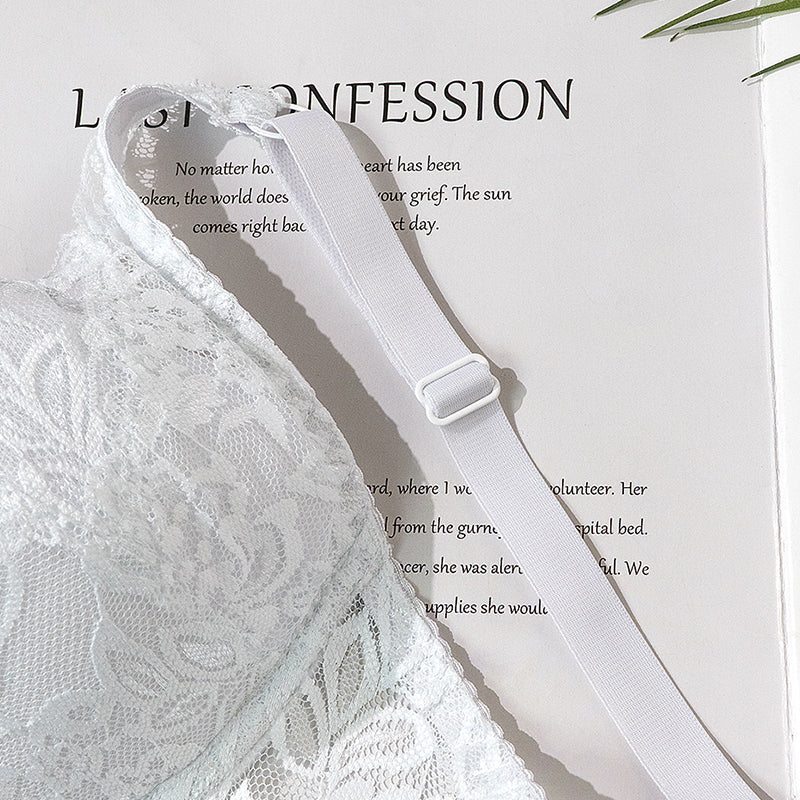 Thin Cotton Cup Lace Bra Adjustable Comfortable Breast Holding Women Underwear