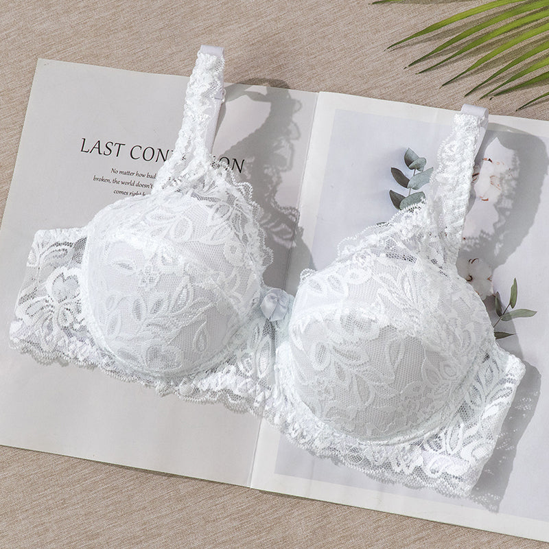 Thin Cotton Cup Lace Bra Adjustable Comfortable Breast Holding Women Underwear