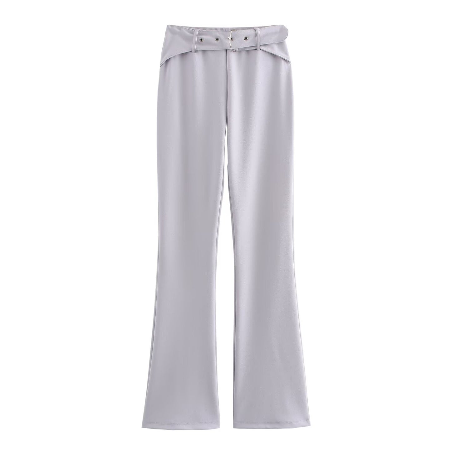 Women Clothing Autumn Double Sided Cloth Top Bell Bottom Pants Sets