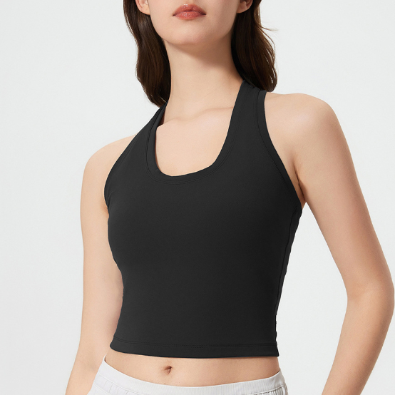 Spring Summer H Shaped Beauty Back Yoga Clothes Outer Wear Casual Short Fitness Sports Vest Women