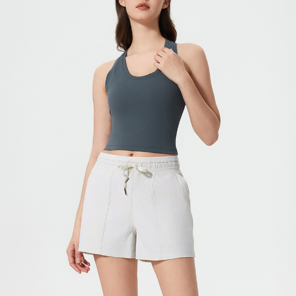 Spring Summer H Shaped Beauty Back Yoga Clothes Outer Wear Casual Short Fitness Sports Vest Women