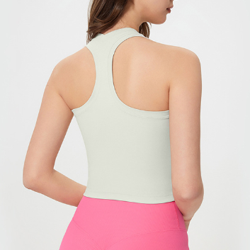 Spring Summer H Shaped Beauty Back Yoga Clothes Outer Wear Casual Short Fitness Sports Vest Women