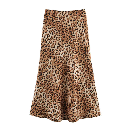Spring Women Stylish Simple Elastic Long Skirt