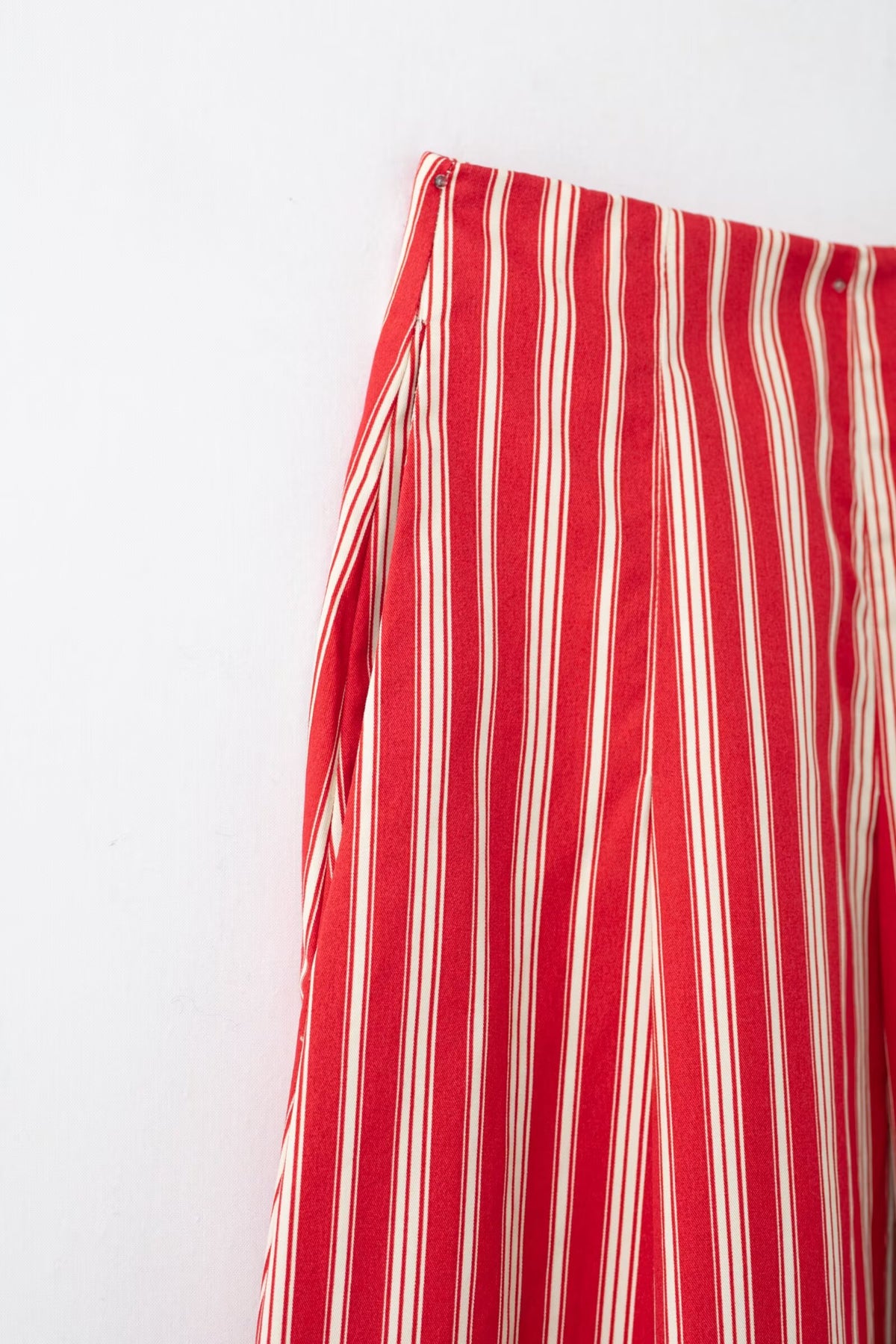 Spring Striped Short Sling Top Midi Dress Two Piece Sets