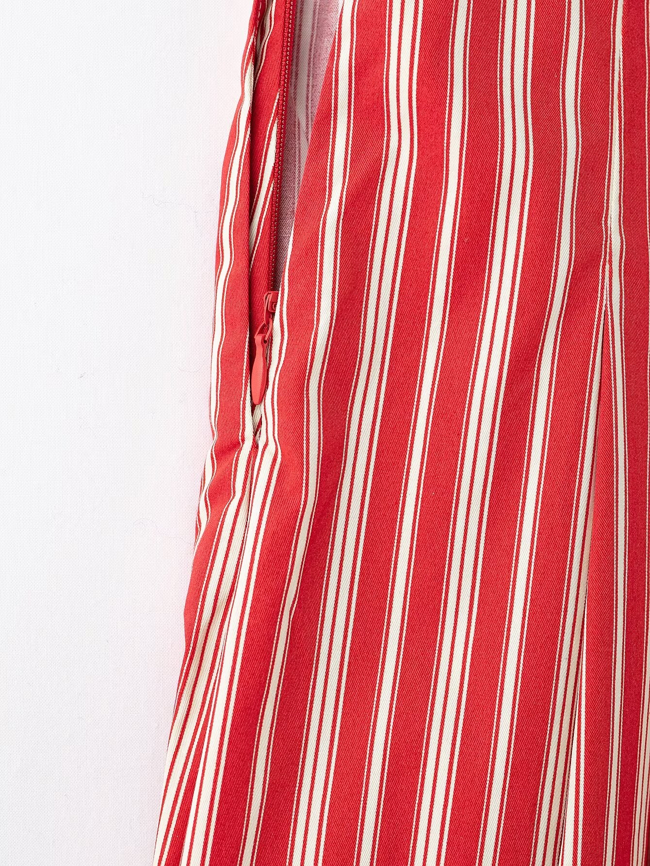 Spring Striped Short Sling Top Midi Dress Two Piece Sets