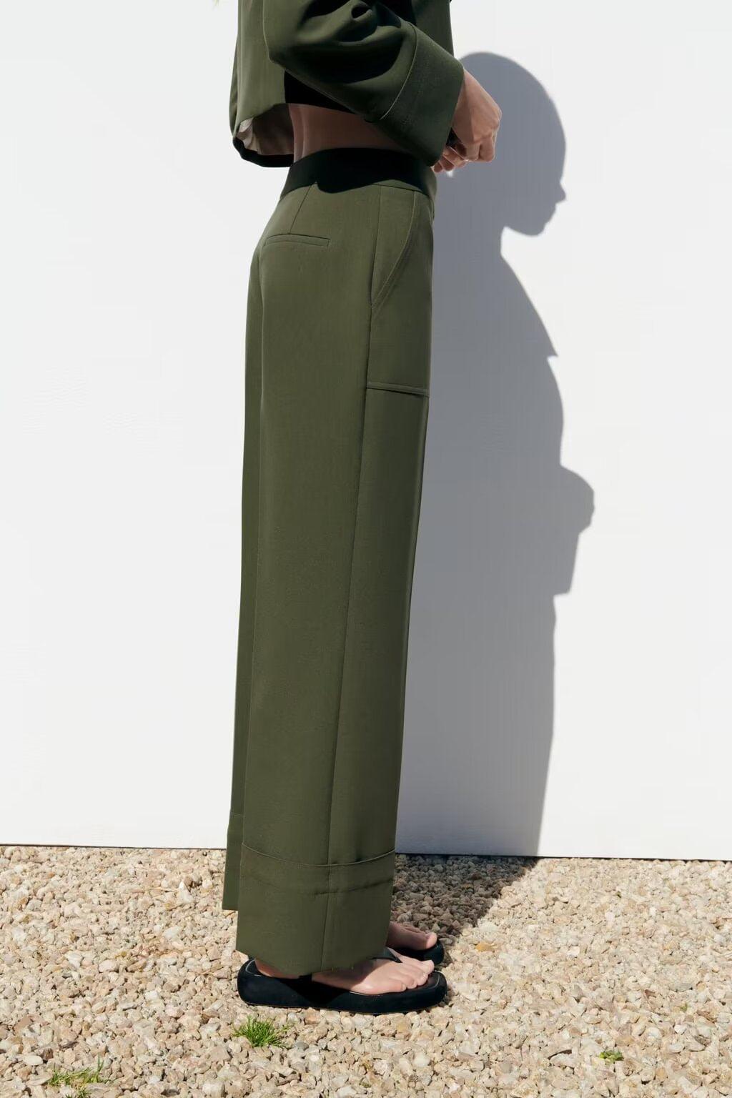 Spring Women Clothing Casual Curling Trousers