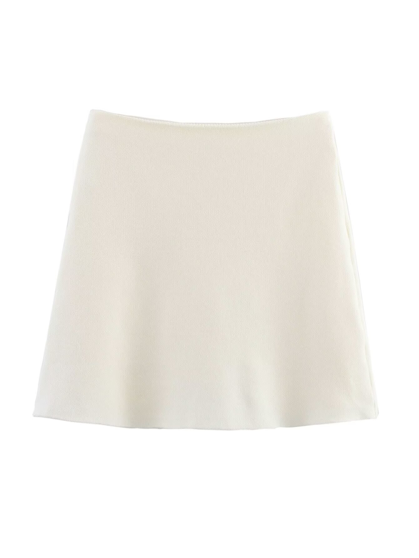 Spring Summer Women Floral Button Decoration Knitted Coat Short Skirt Set
