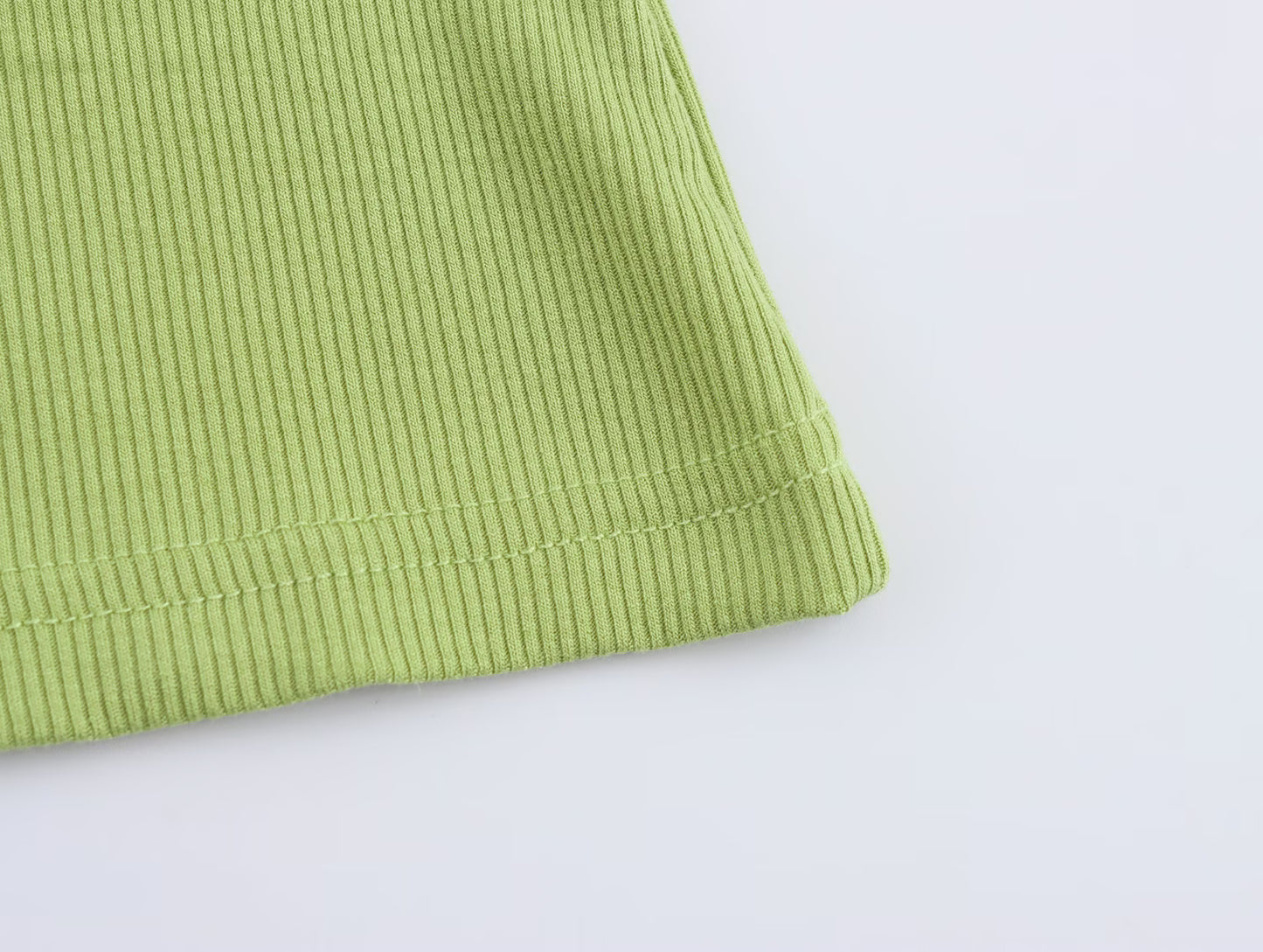 Spring Women Clothing Threaded Cotton round Neck Knitted Vest Inner Match