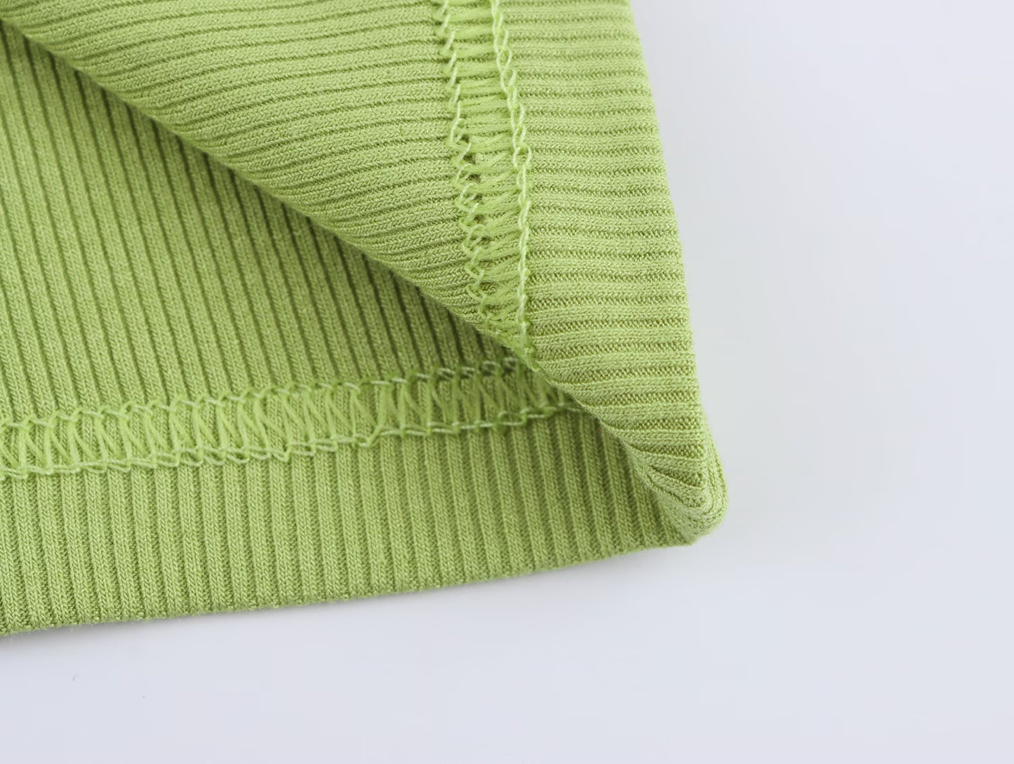 Spring Women Clothing Threaded Cotton round Neck Knitted Vest Inner Match
