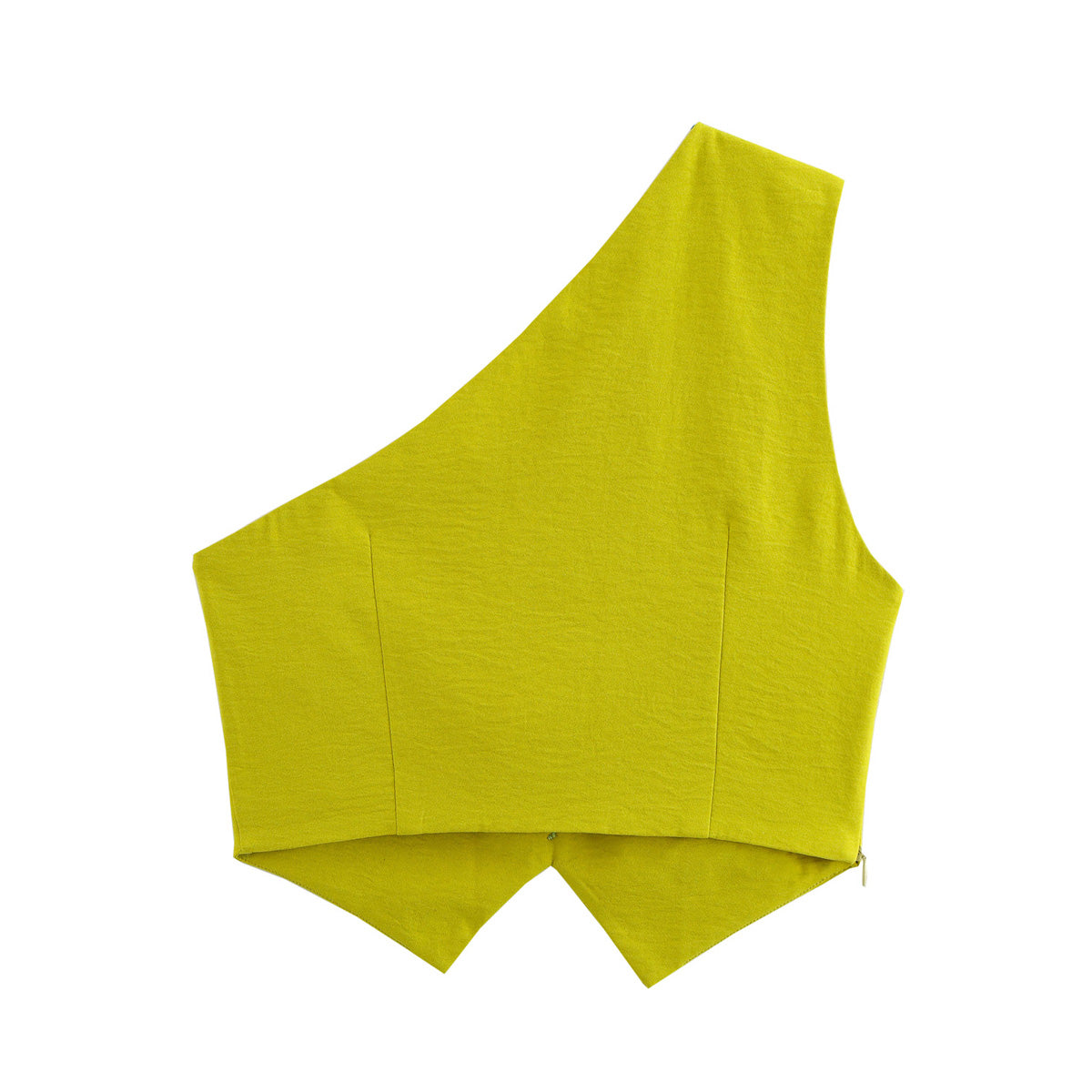 Summer Women Clothing Simple Slim One Shoulder Short Length Top Vest