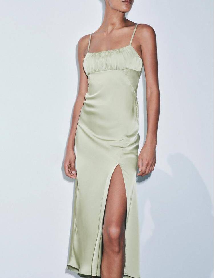Spring Women Clothing Silk Satin Texture Underwear Dress
