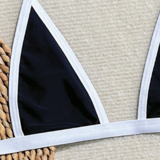 Triangle Bag Split Women Bikini Seaside Beach Swimsuit Printed Women Bikini