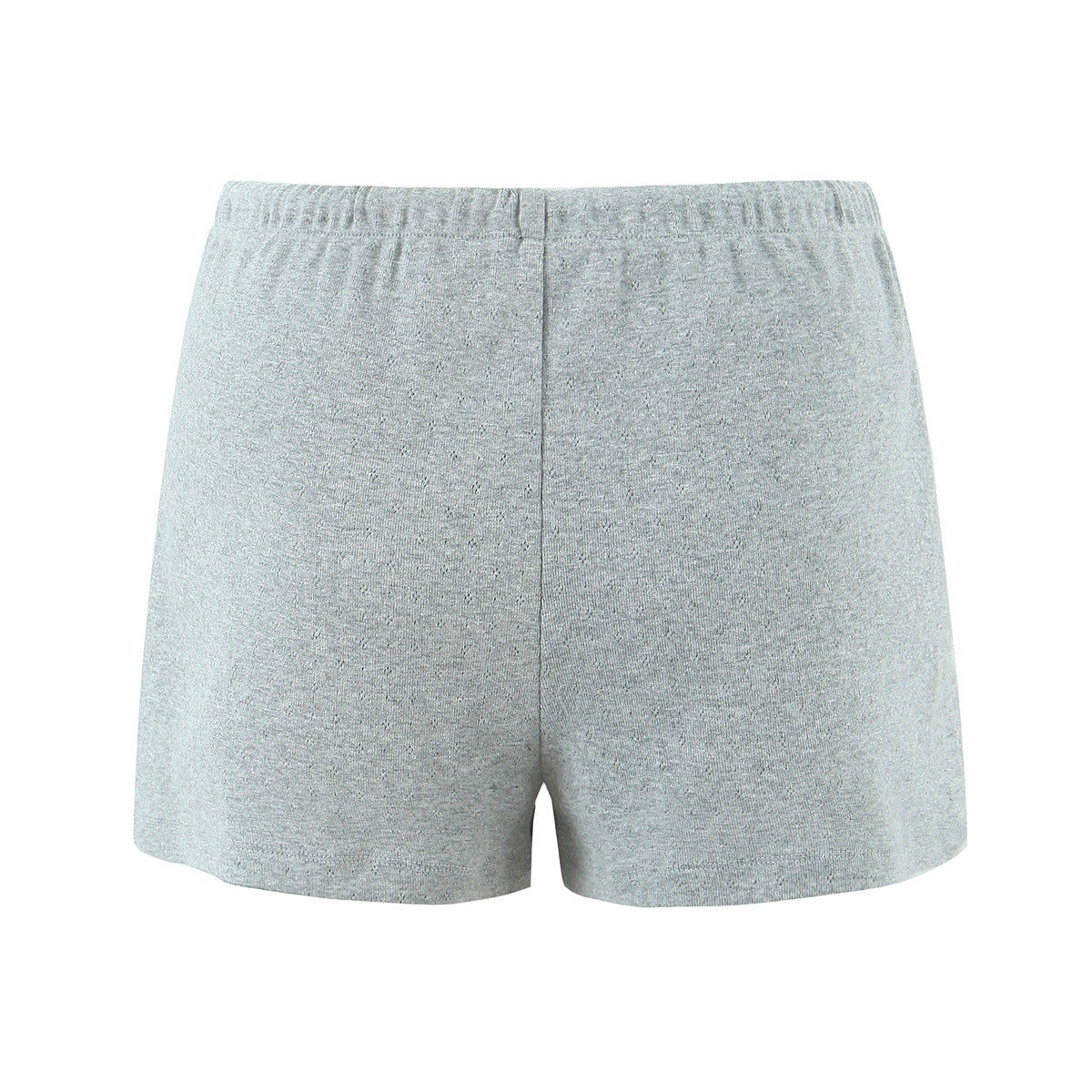 Spring Slim Fit round Neck Jacquard Single Breasted Long Sleeve Knitted Top Shorts Set