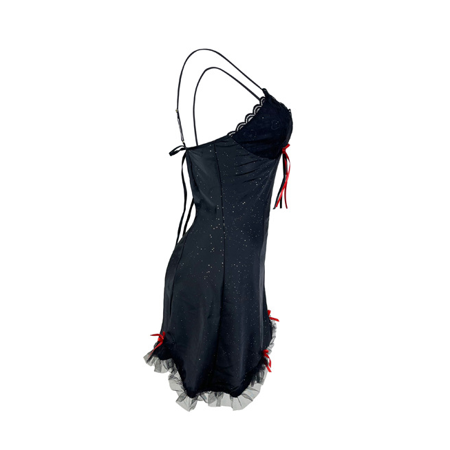 Supply Sexy Hollow Out Cutout out Lace Slip Nightdress Sexy Lingerie Home Wear