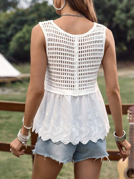 Women Spring Single Breasted Unique Patchwork Embroidery Wide Lace