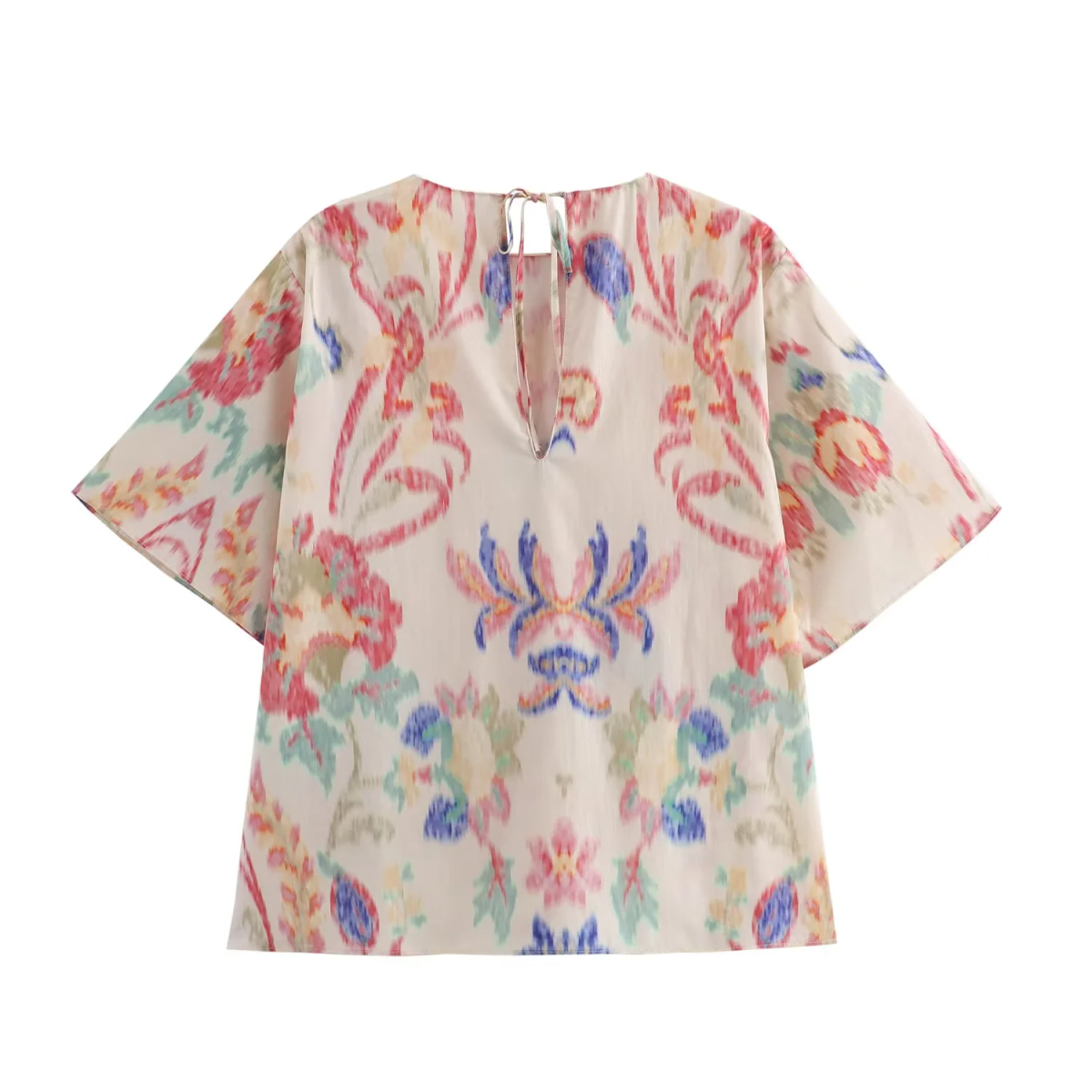 Women Clothing Early Spring Printed Pullover Short Sleeve Trousers Two Piece Sets
