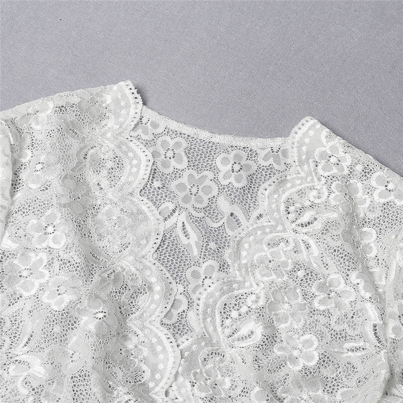 Sexy Sexy Lace Crochet Stitching Sexy Lingerie Set