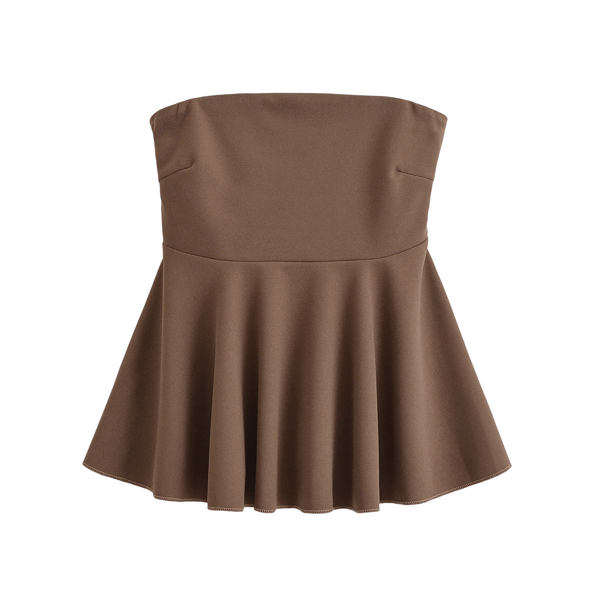 Women Clothing Summer Tube Top Asymmetric Midi Dress