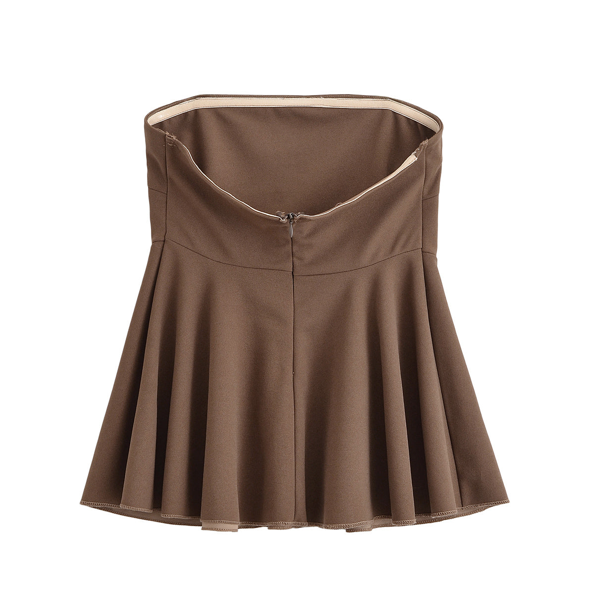 Women Clothing Summer Tube Top Asymmetric Midi Dress