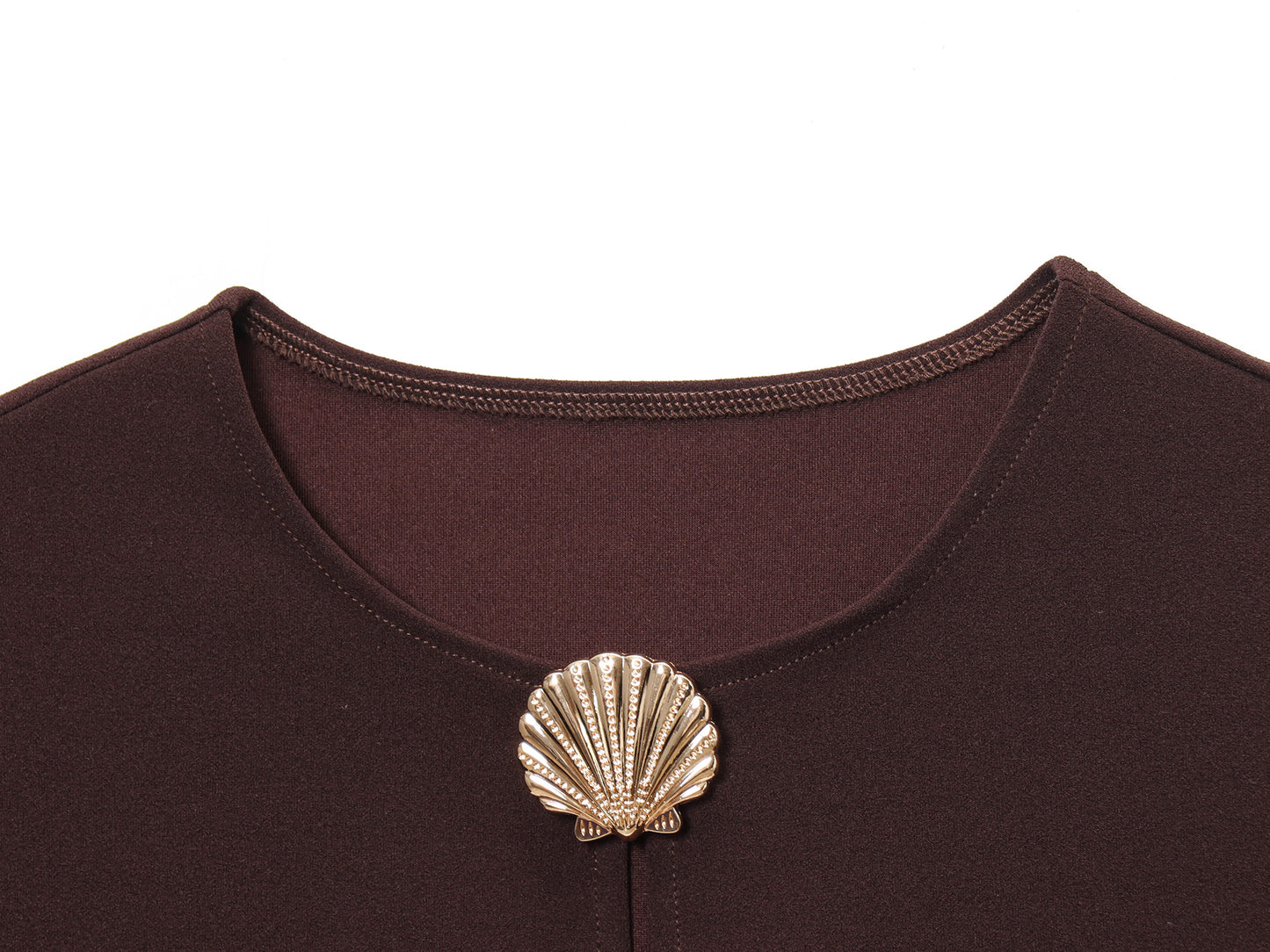 Women Clothing Summer Solid Color Simple round Neck Shell Fastener Decoration Vest Top
