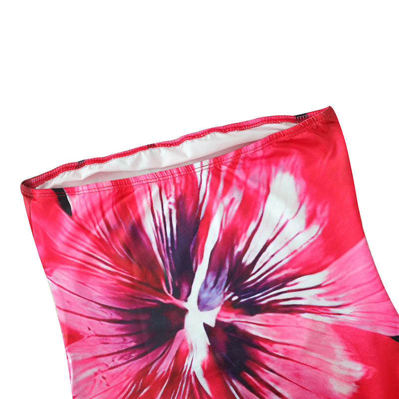 Summer Fashionable Elegant Sexy Bandeau Slim Fit Long Holiday Dress