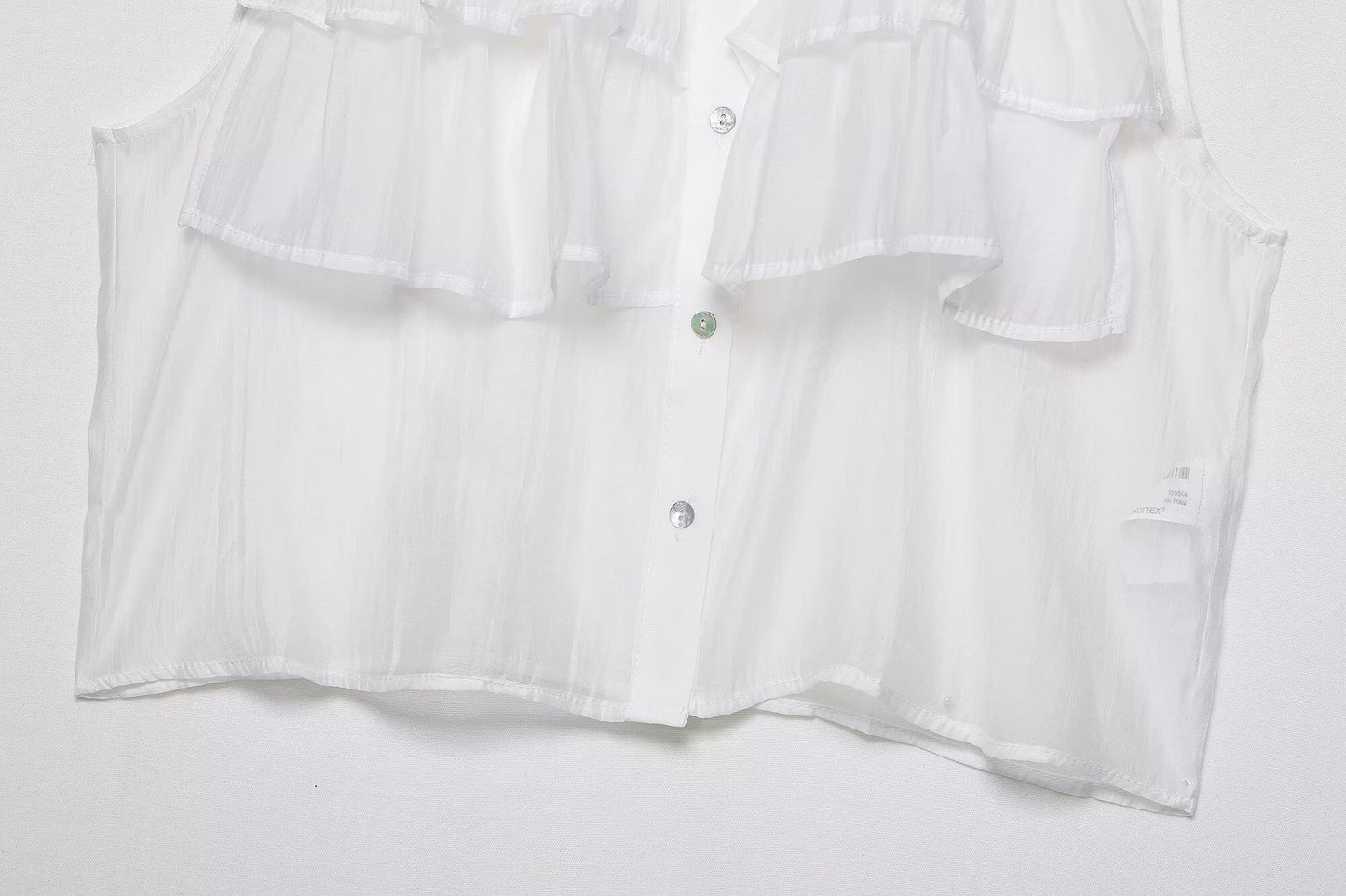 Summer Women Translucent Laminated Decoration Top Camisole Women
