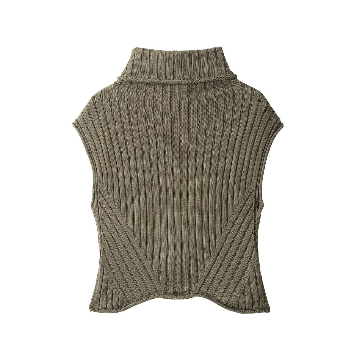 Women Clothing Turtleneck Knitting Vest